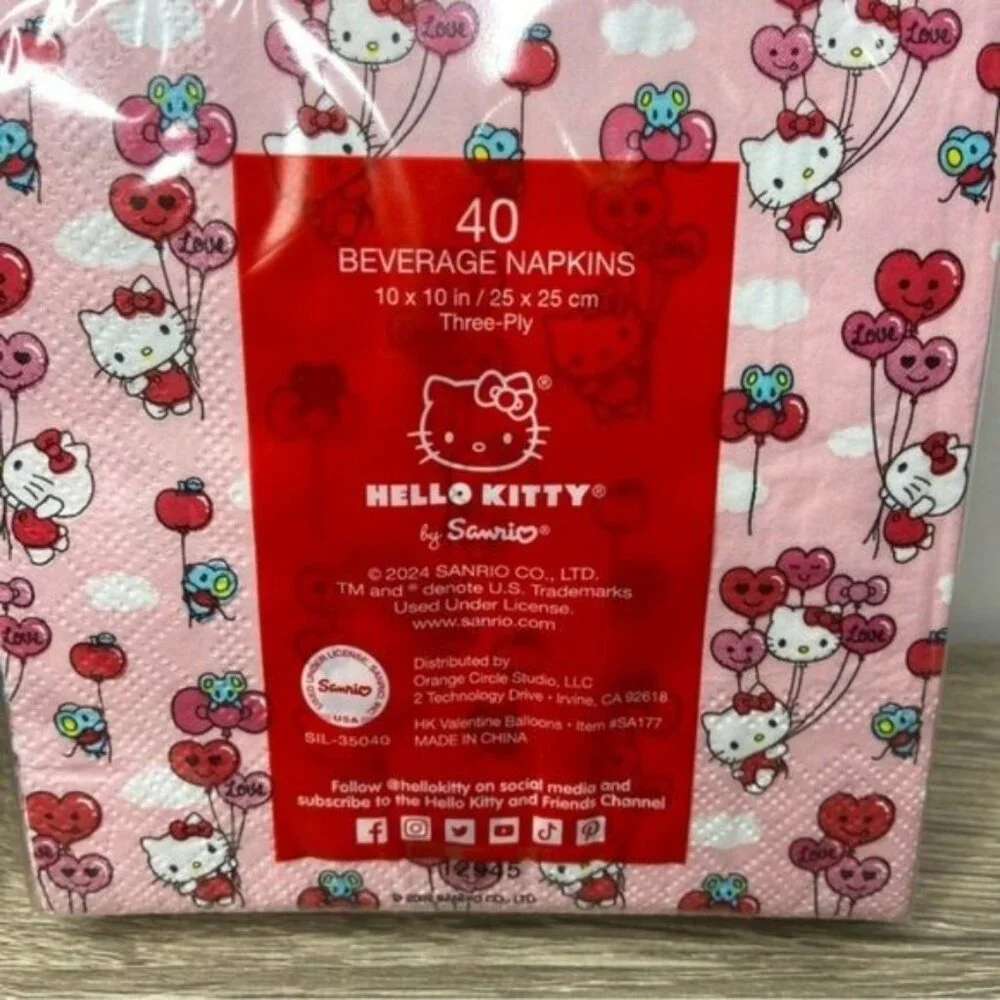 Hello Kitty Guest & Beverage Napkins Bundle NEW